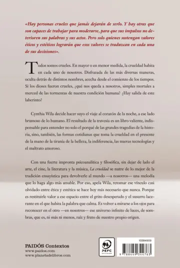 Contraportada La crueldad