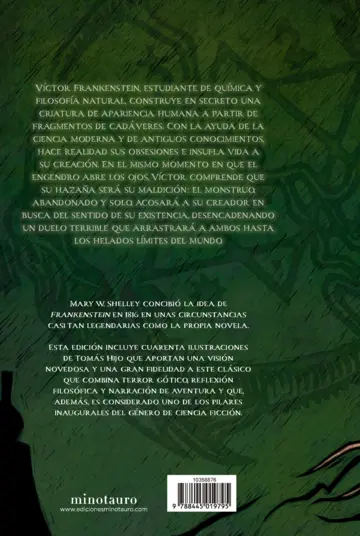Contraportada Frankenstein Tomás Hijo