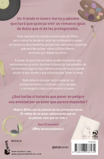 Contraportada Kate & Ethan (Serie Amores platónicos 1)