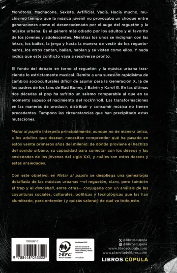 Contraportada Matar al papito