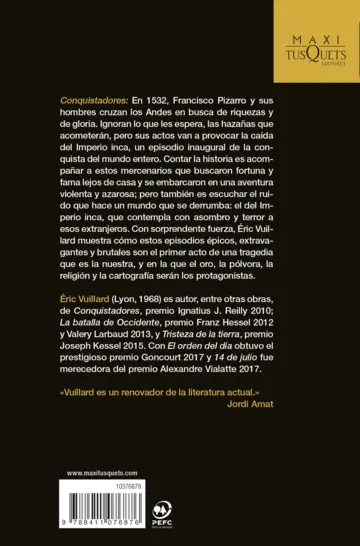 Contraportada Conquistadores