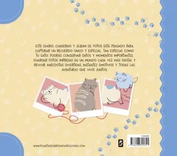 Contraportada Mi gato. Libro de recuerdos