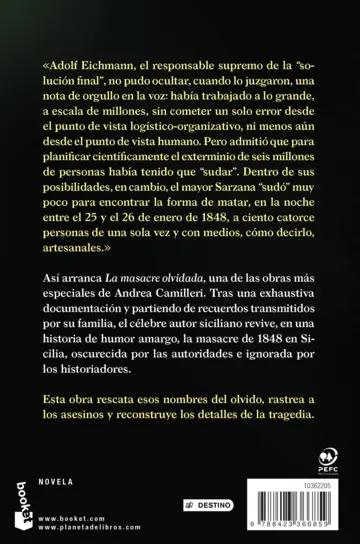 Contraportada La masacre olvidada