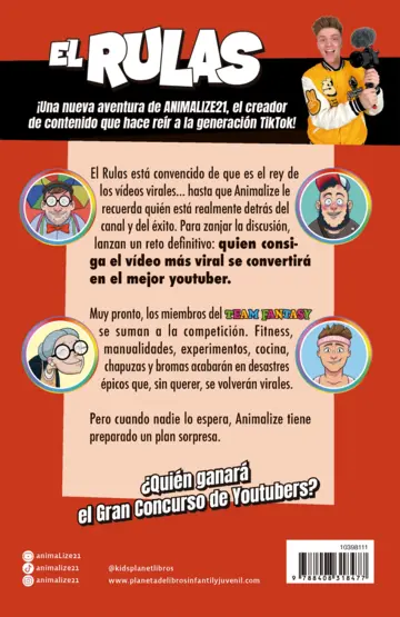 Contraportada El Rulas 5. El Rulas y el Gran Concurso de Youtubers.