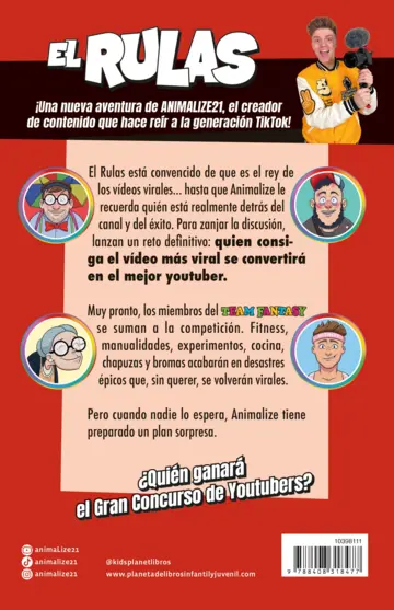 Contraportada El Rulas 5. El Rulas y el Gran Concurso de Youtubers.