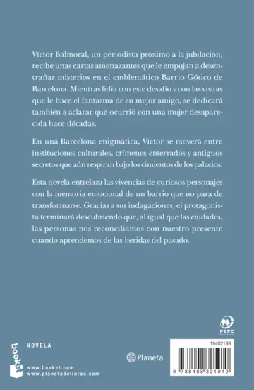 Contraportada Misterio en el Barrio Gótico