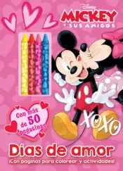 Portada Mickey. Días de amor. Libro para colorear con ceras