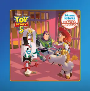 Portada Toy Story 5. Primeros lectores en letra MAYÚSCULA