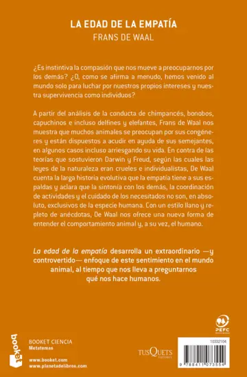 Contraportada La edad de la empatía