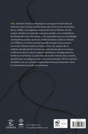 Contraportada Las recolectoras de hilos (edición española)