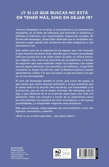 Contraportada El arte del desapego