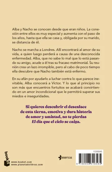 Contraportada El día que el cielo se caiga