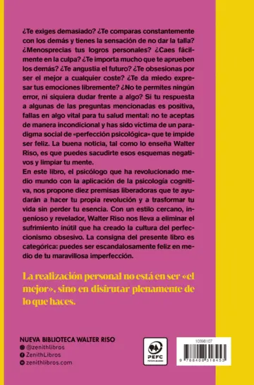 Contraportada Maravillosamente imperfecto, escandalosamente feliz