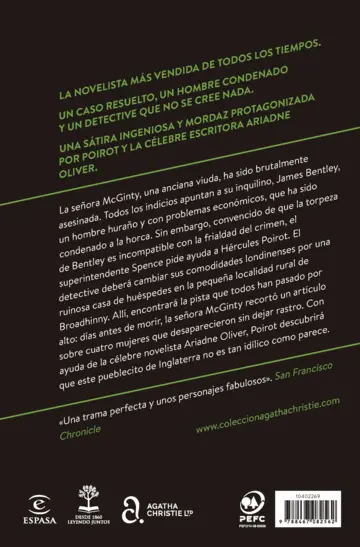 Contraportada La señora McGinty ha muerto
