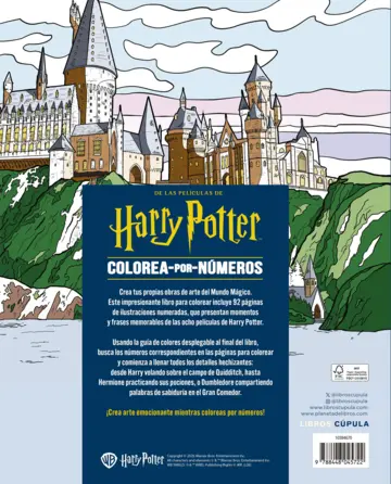 Contraportada Harry Potter: Colorea por números