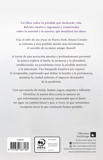 Contraportada Anatomía del duelo