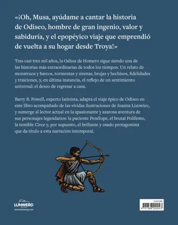 Contraportada Odisea. Una adaptación ilustrada