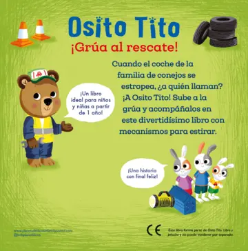 Contraportada Osito Tito. Libro y peluche