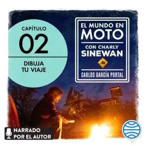 Portada El mundo en moto con Charly Sinewan: Capítulo 2. Dibuja tu viaje