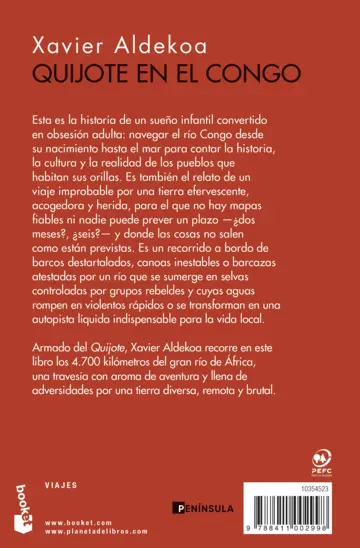 Contraportada Quijote en el Congo