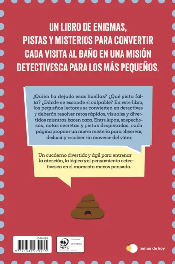 Contraportada Pequeños detectives: retos para resolver mientras hacen caca