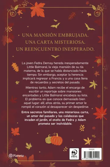 Contraportada Un otoño para enamorarnos