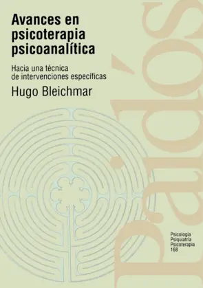 Portada Avances en psicoterapia psicoanalítica