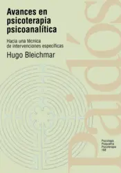 Portada Avances en psicoterapia psicoanalítica