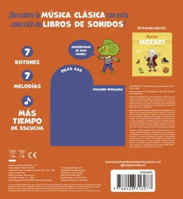 Contraportada Mi primer Vivaldi. Con 7 melodías