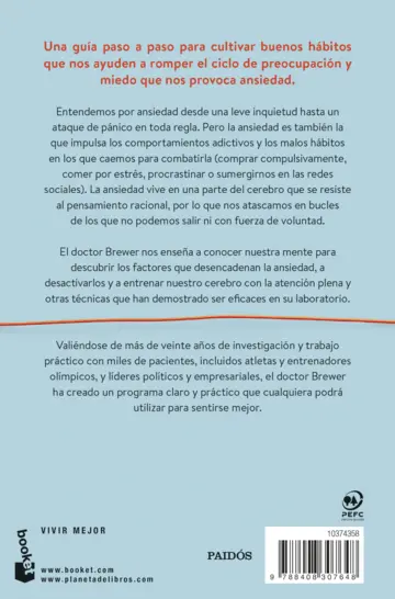 Contraportada Deshacer la ansiedad