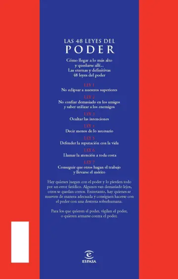 Contraportada Las 48 leyes del poder