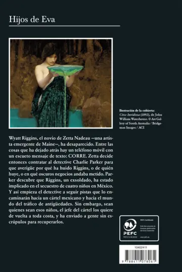 Contraportada Hijos de Eva (Serie Charlie Parker 23)