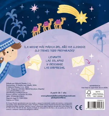 Contraportada Los Reyes Magos. Libro con solapas de fieltro