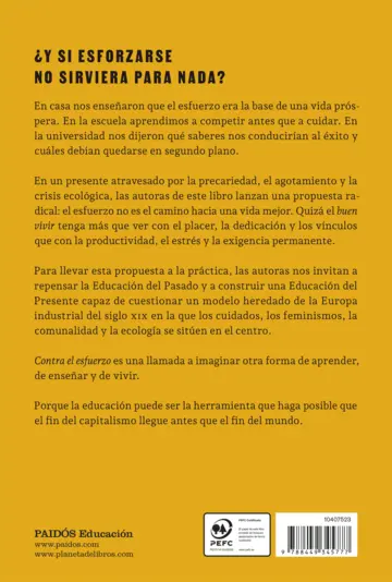 Contraportada Contra el esfuerzo