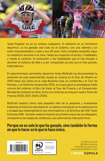 Contraportada Tadej Pogacar: Imparable