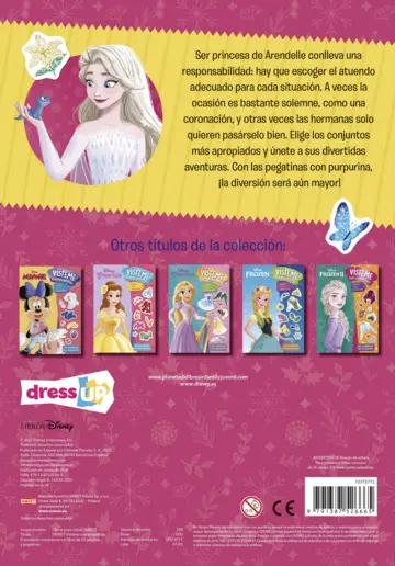 Contraportada Frozen. Vísteme con pegatinas 3