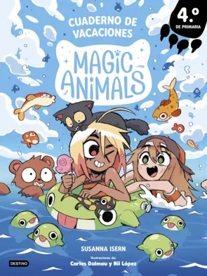 Portada Magic Animals. Cuaderno de vacaciones. 4º de Primaria