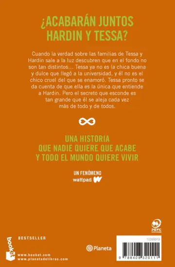 Contraportada After. Amor infinito (Serie After, 4)