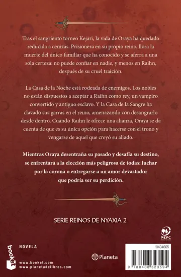 Contraportada Las cenizas y el rey maldito