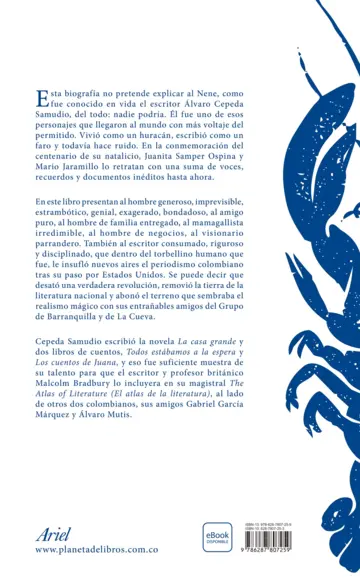 Contraportada Álvaro Cepeda Samudio: biografía de un genio mamagallista