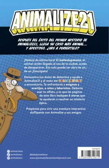 Contraportada Animalize 21 2. Animalize 21 y el misterio en el zoo