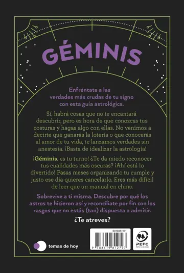 Contraportada Géminis: Todo lo que odias de tu signo y todavía no sabes