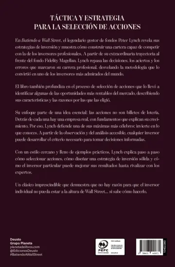 Contraportada Batiendo a Wall Street