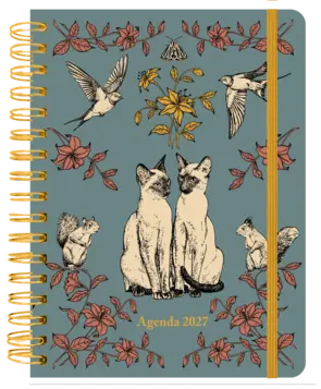 Portada Agenda anual semanal 2027 Laura Agustí "Gatos"