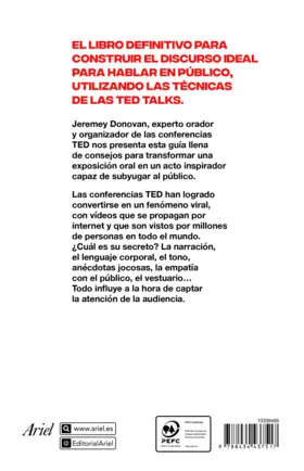 Contraportada El método TED para hablar en público