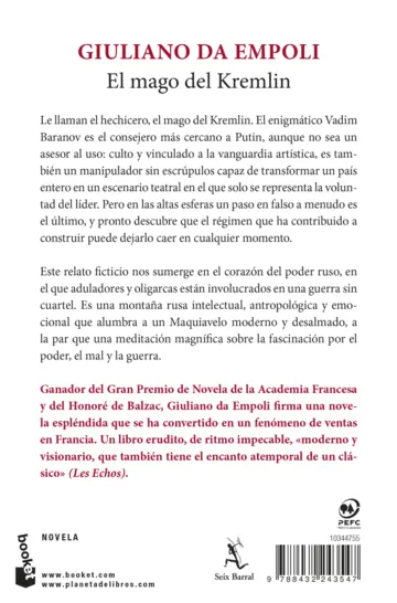 Contraportada El mago del Kremlin