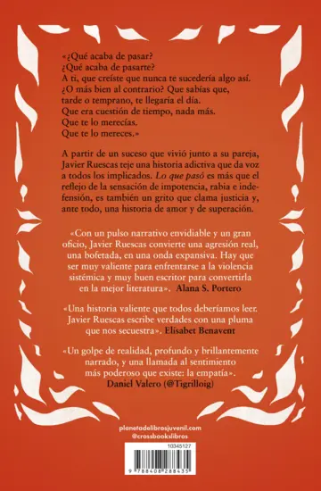 Contraportada Lo que pasó