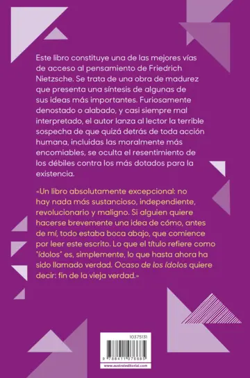 Contraportada El ocaso de los ídolos