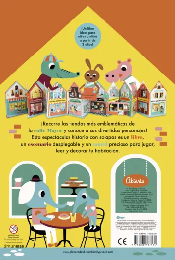 Contraportada La calle Mayor. Libro desplegable