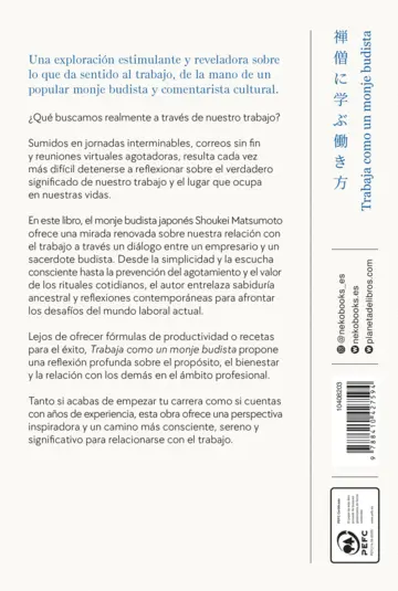 Contraportada Trabaja como un monje budista